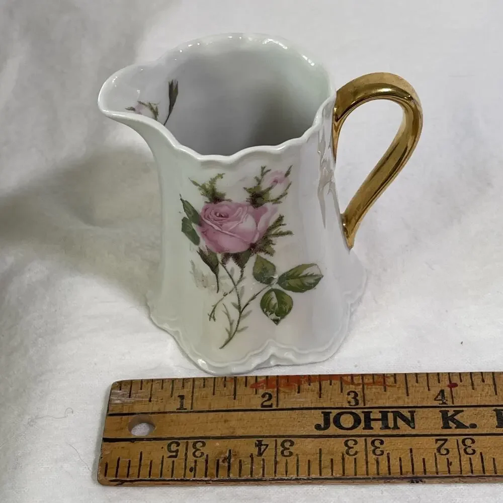 Vintage Lorenz Hutschenreuther Dresden Germany - Small 3.5” Creamer Pitcher
